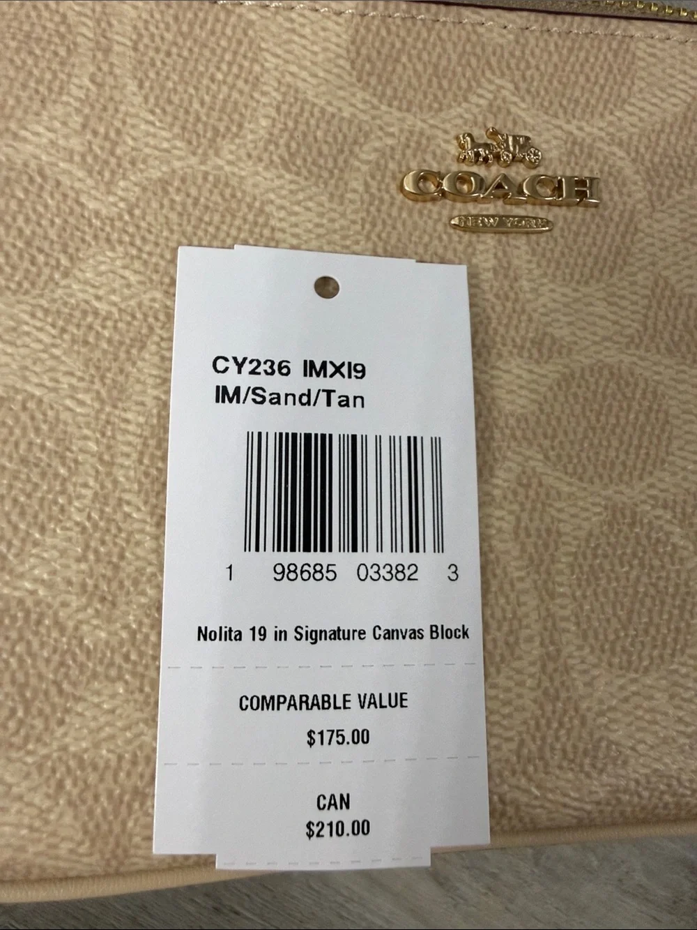 Coach Nolita 19 In Blocked Signature Canvas